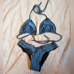 Blue Triangle Bikini Set
